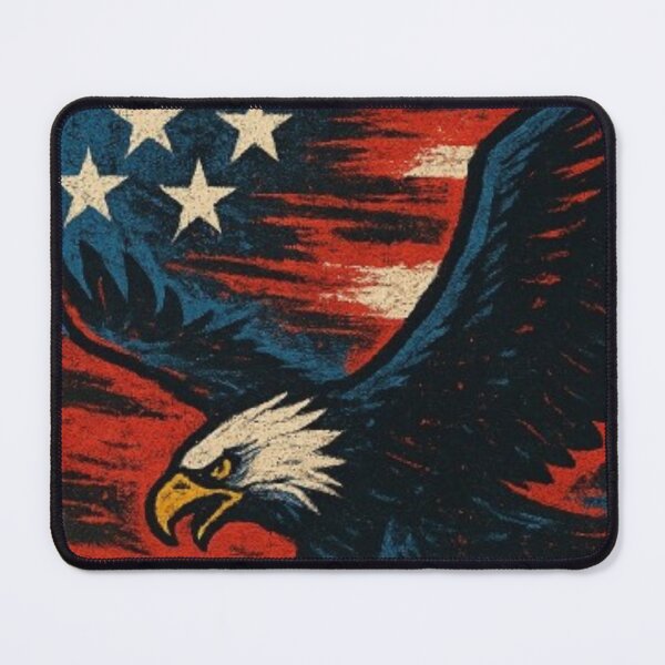 Item preview, American Bald Eagle and Flag” designed and sold by matsu-oki.