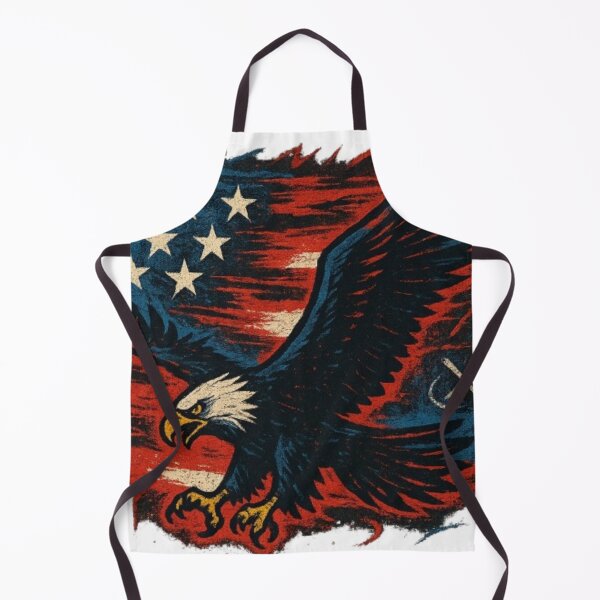Item preview, American Bald Eagle and Flag” designed and sold by matsu-oki.