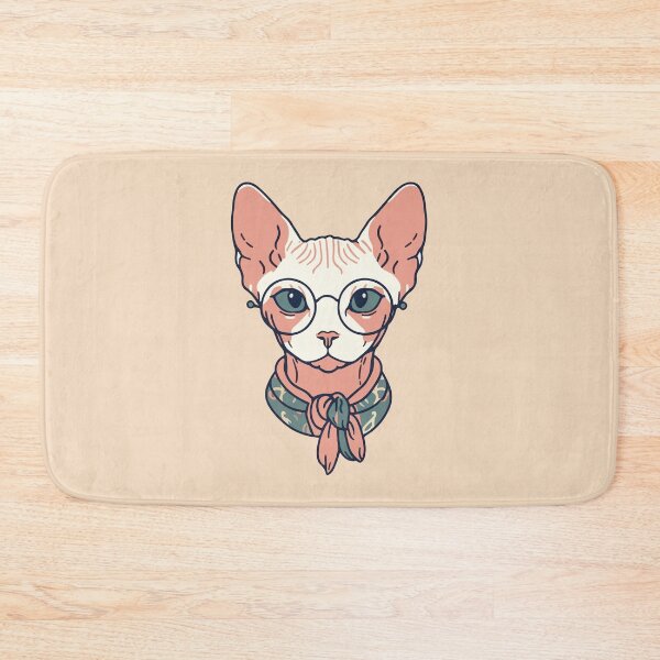 Item preview, Hairless Sphynx Cat wearing glasses designed and sold by BrownHorse90s.