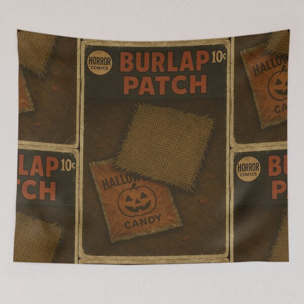 Item preview, Horror Ephemera Cover: Burlap patch designed and sold by bapupa.