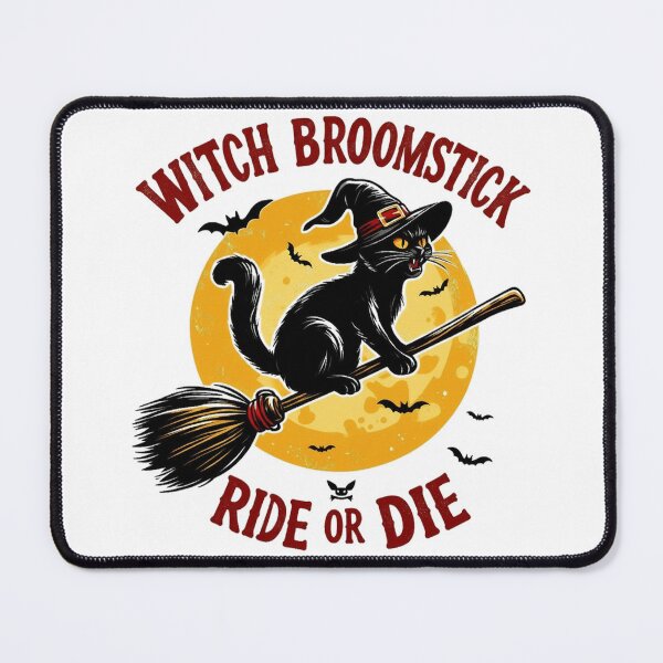 Item preview, Witch Cat, Halloween Broomstick Witch Cat designed and sold by devonclemon.