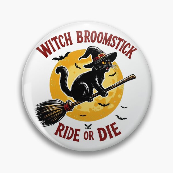 Artikelvorschau, Hexenkatze, Halloween-Besenstiel-Hexenkatze entworfen und verkauft von devonclemon.
