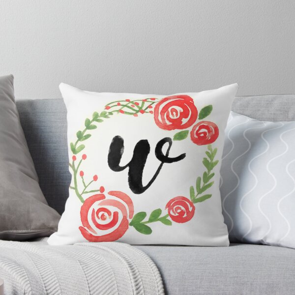 Item preview, Initial W Rose Wreath designed and sold by raevend.