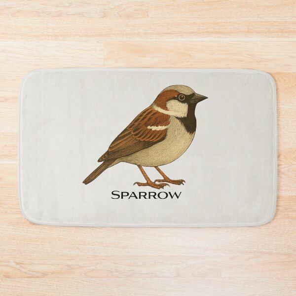Item preview, House Sparrow – Vintage Field Guide Style Bird Illustration for Nature Lovers & Forest School designed and sold by The Digital Compass.