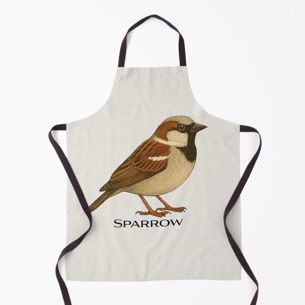 Item preview, House Sparrow – Vintage Field Guide Style Bird Illustration for Nature Lovers & Forest School designed and sold by The Digital Compass.