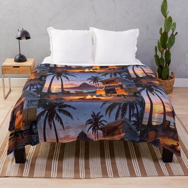 Item preview, Beachfront Camping at Sunset Bliss. designed and sold by Alexzonartshop.
