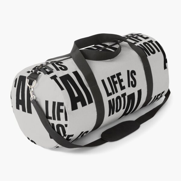 Item preview, "Life is Not AI" Anti-AI Statement Black Design designed and sold by PrintandJoy.