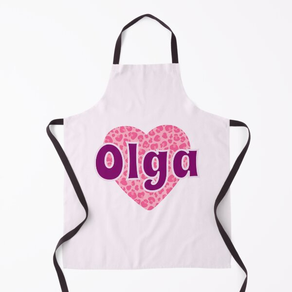 Item preview, Olga Name Pink Leopard Heart designed and sold by Jeallan Designs.