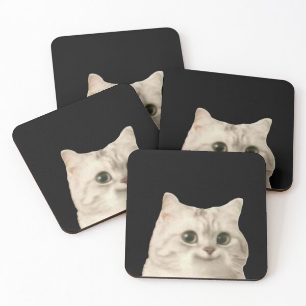 Item preview, Smiling Cat on Black Background designed and sold by serenddy.