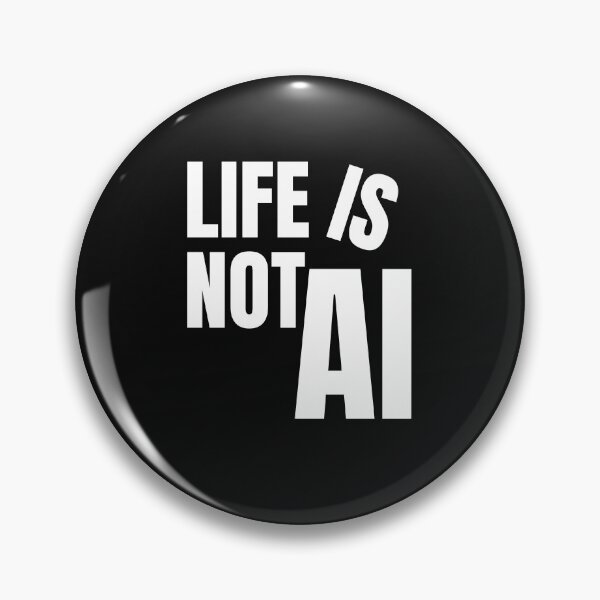 Item preview, "Life is Not AI" Anti-AI Statement White Design designed and sold by PrintandJoy.