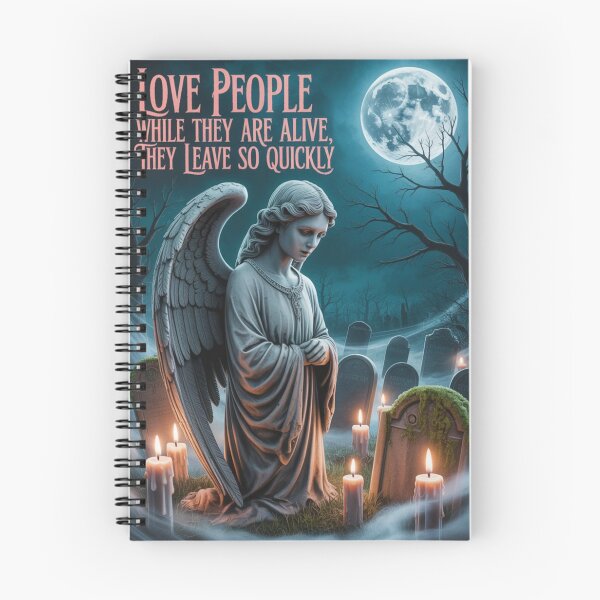 Item preview, Love People While They Are Alive – Gothic Halloween Quote Poster designed and sold by RAKO13.