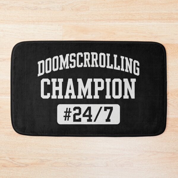Item preview, Doomscrolling Champion – Funny Meme Parody Varsity designed and sold by NovivoPrints.
