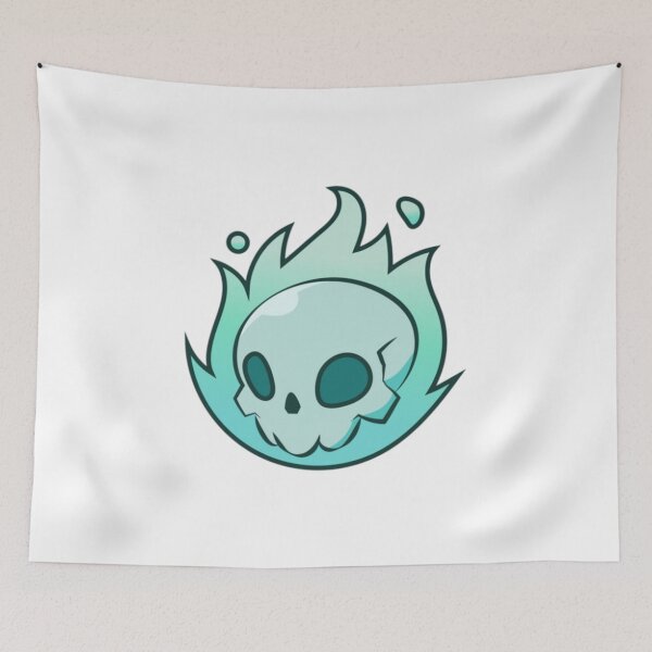 Item preview, Blue Fire Skull designed and sold by kyokyyosei.