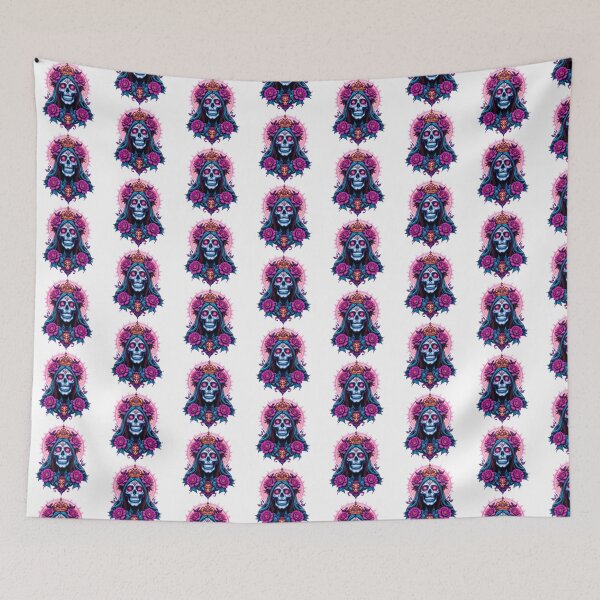 Item preview, Santa Muerte style skull neon tattoo Art  designed and sold by DDL-Designs.