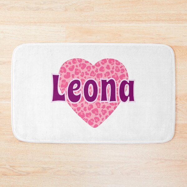 Item preview, Leona Name Pink Leopard Heart  designed and sold by Jeallan Designs.