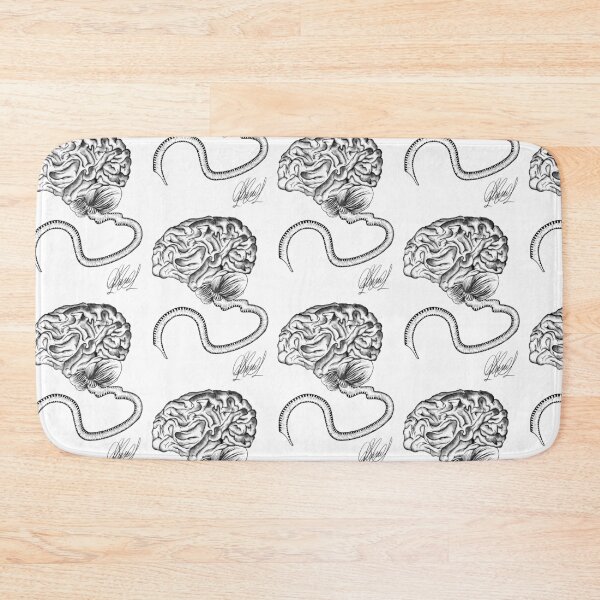 Item preview, Surreal Brain Anatomy - Black and White Ink Drawing designed and sold by GTeoArt.