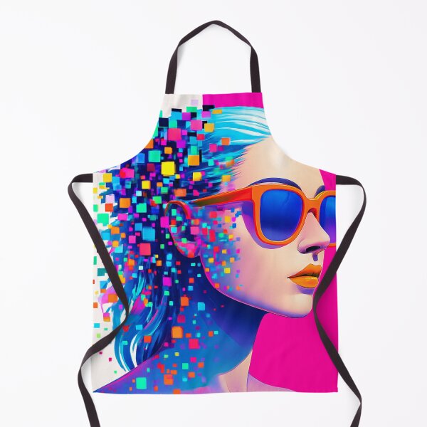 Item preview, Futuristic Pixelated Woman in Vibrant Digital Glitch Art designed and sold by Alexzonartshop.