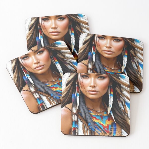 Item preview, Beautiful Native American Woman Art designed and sold by BestDetailer.