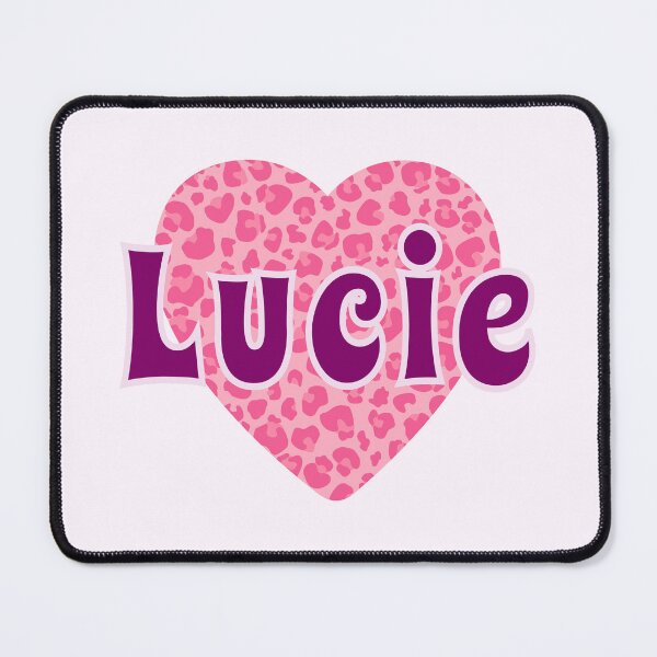 Item preview, Lucie Name Pink Leopard Heart designed and sold by Jeallan Designs.