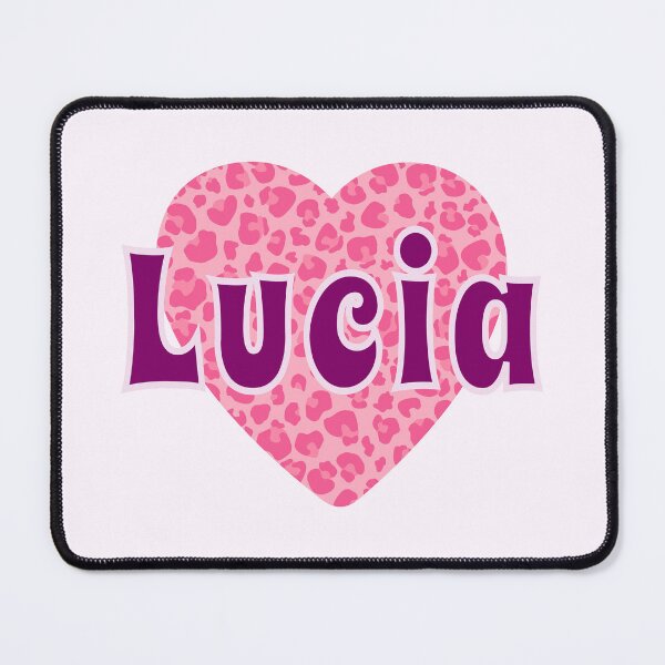Item preview, Lucia Name Pink Leopard Heart designed and sold by Jeallan Designs.