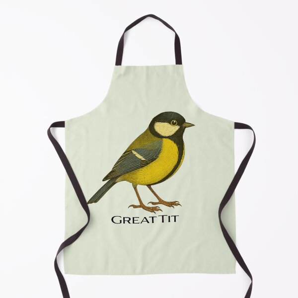 Item preview, Great Tit – Vintage Field Guide Style Bird Illustration for Nature Lovers & Forest School designed and sold by The Digital Compass.