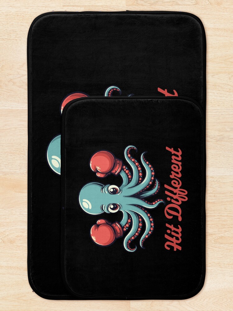 Thumbnail 5 of 6, Bath Mat, Hit Different designed and sold by PaulSDesign.