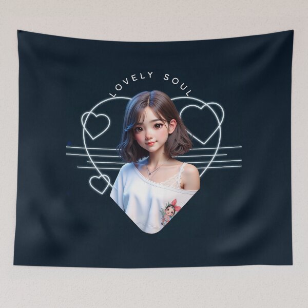 Item preview, Lovely Soul – Cute Anime Aesthetic Girl Art designed and sold by Veradion .