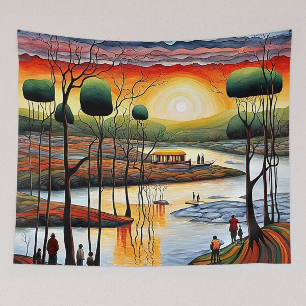 Item preview, Relaxing by the river 5 designed and sold by George Hutton Hunter.