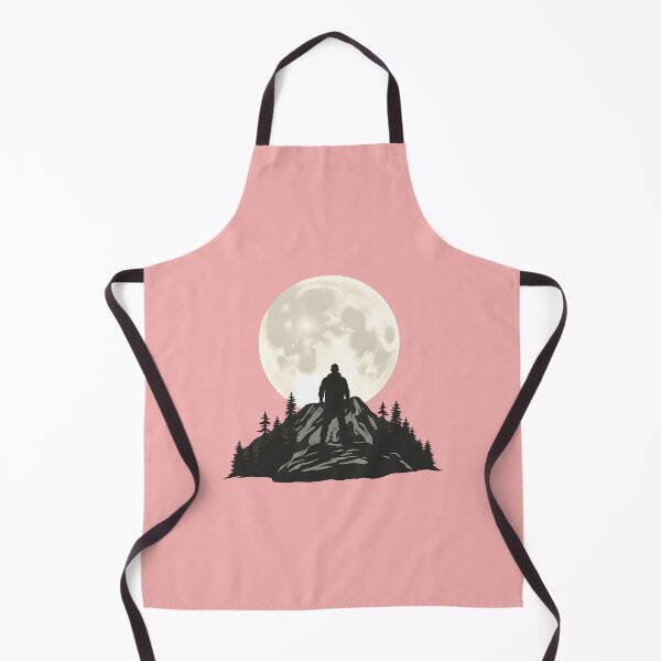 Item preview, Mountain Man Standing against big moon in Adventure designed and sold by Be-Adventurous.