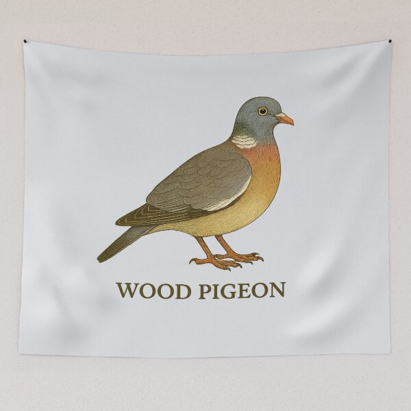 Item preview, Wood Pigeon – Vintage Field Guide Style Bird Illustration for Nature Lovers & Forest School designed and sold by The Digital Compass.