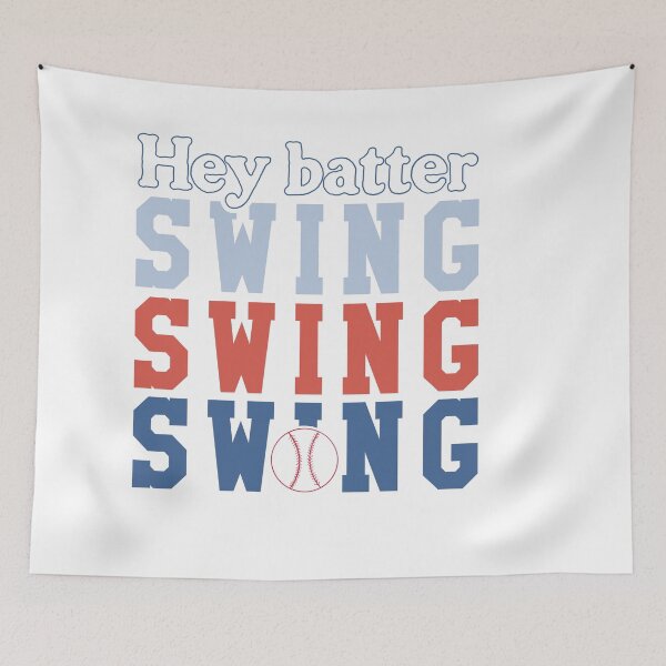Item preview, Hey Batter Swing – Funny Baseball designed and sold by artcultreone.