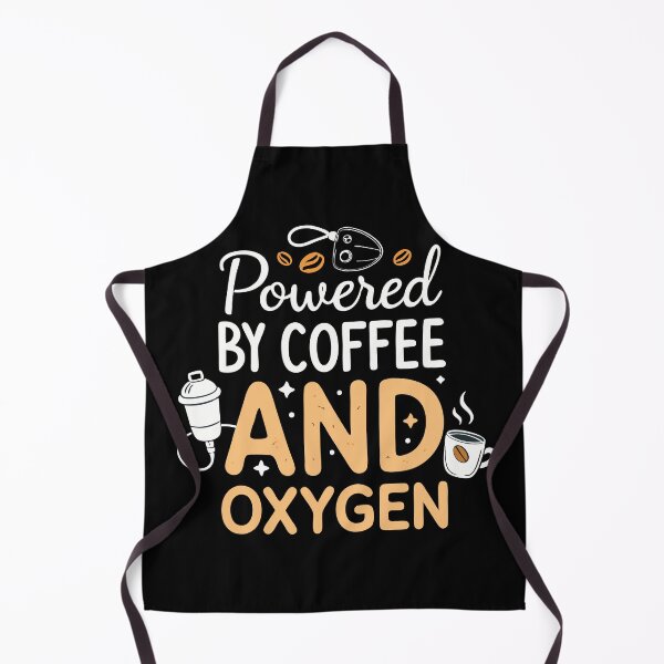 Item preview, Powered by Coffee and Oxygen – Funny Respiratory Therapist Design designed and sold by VividOrganica.