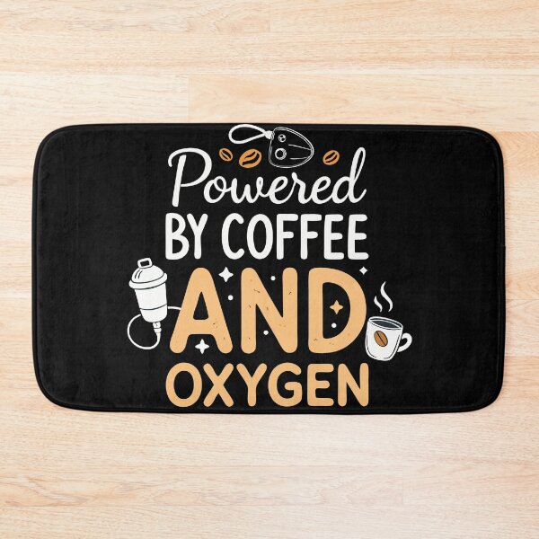 Item preview, Powered by Coffee and Oxygen – Funny Respiratory Therapist Design designed and sold by VividOrganica.