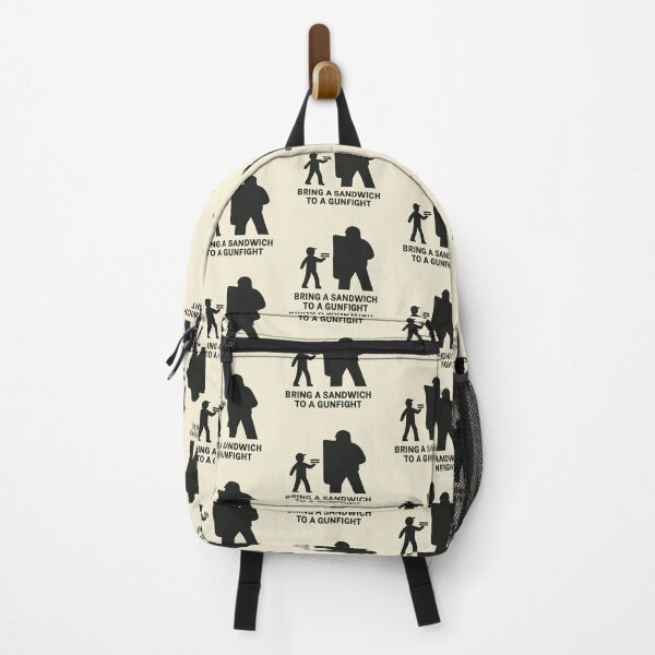 Item preview, Bring a Sandwich to a Gunfight – Minimalist Meme Poster designed and sold by Bratak.