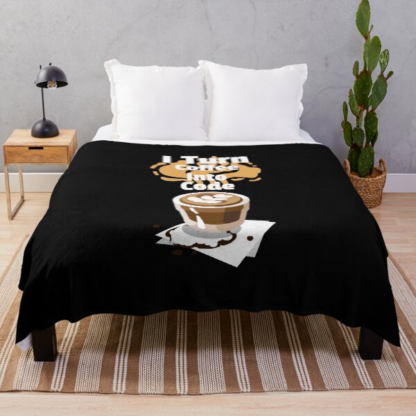 Item preview, I Turn Coffee Into Code, with Coffee Cup software developer theme design designed and sold by Ani-24.