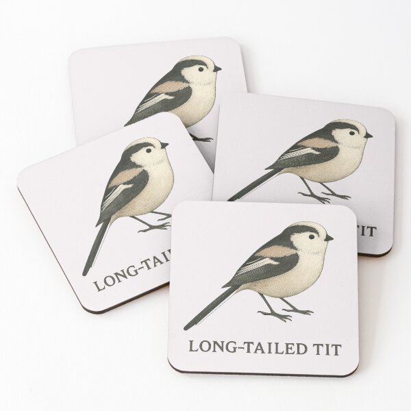 Item preview, Long‑Tailed Tit – Vintage Field Guide Style Bird Illustration for Nature Lovers & Forest School designed and sold by The Digital Compass.