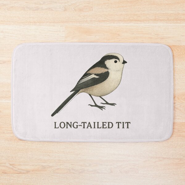 Item preview, Long‑Tailed Tit – Vintage Field Guide Style Bird Illustration for Nature Lovers & Forest School designed and sold by The Digital Compass.