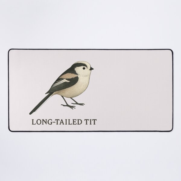 Item preview, Long‑Tailed Tit – Vintage Field Guide Style Bird Illustration for Nature Lovers & Forest School designed and sold by The Digital Compass.
