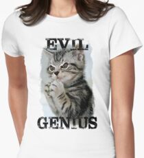 Evil Genius - The Cat Women's Fitted T-Shirt
