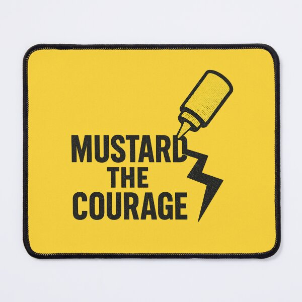 Item preview, Mustard the Courage – Comic Food Pun Poster designed and sold by Bratak.