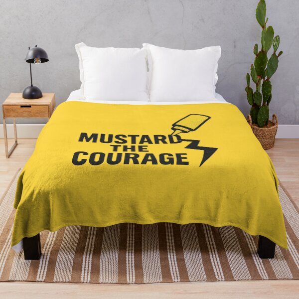 Item preview, Mustard the Courage – Comic Food Pun Poster designed and sold by Bratak.