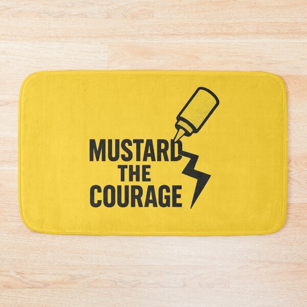 Item preview, Mustard the Courage – Comic Food Pun Poster designed and sold by Bratak.