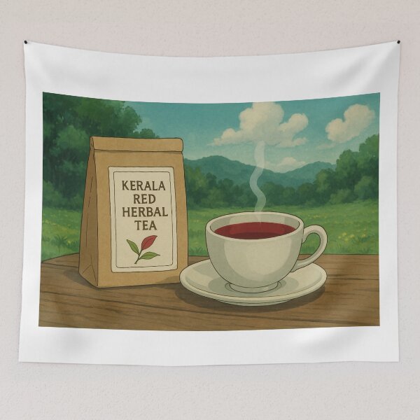 Item preview, Kerala Red Herbal Tea with Mountain View designed and sold by princessadalin.
