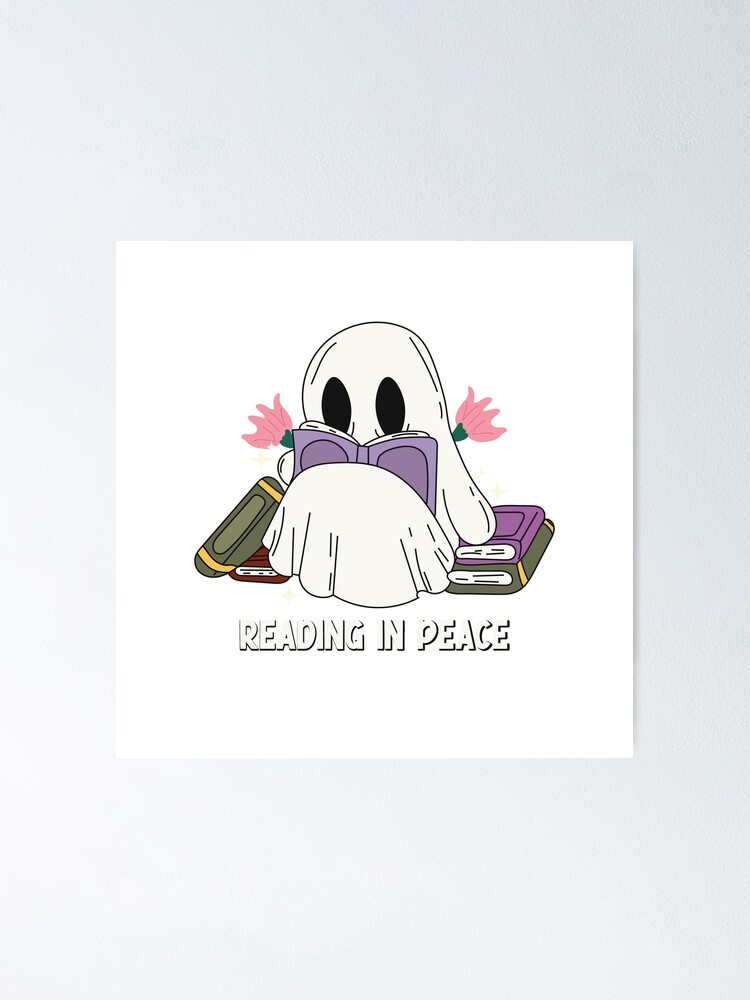 Thumbnail 1 of 3, Poster, Reading In Peace Ghost designed and sold by arwaIB.