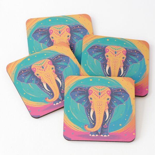 Item preview, Colorful Psychedelic Elephant designed and sold by ColorPhant.