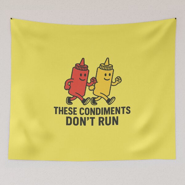 Item preview, These Condiments Don’t Run – Ketchup & Mustard March designed and sold by Bratak.