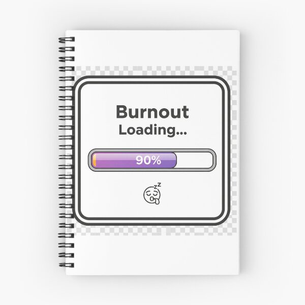 Item preview, Burnout Loading Sticker | Funny Mental Health & Work Life Balance designed and sold by Mojo Creations Studio.