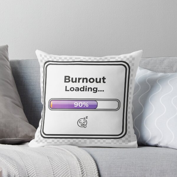 Item preview, Burnout Loading Sticker | Funny Mental Health & Work Life Balance designed and sold by Mojo Creations Studio.