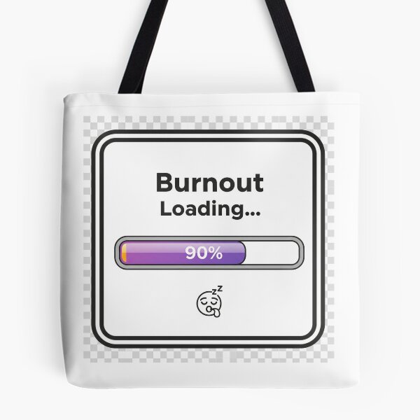 Item preview, Burnout Loading Sticker | Funny Mental Health & Work Life Balance designed and sold by Mojo Creations Studio.