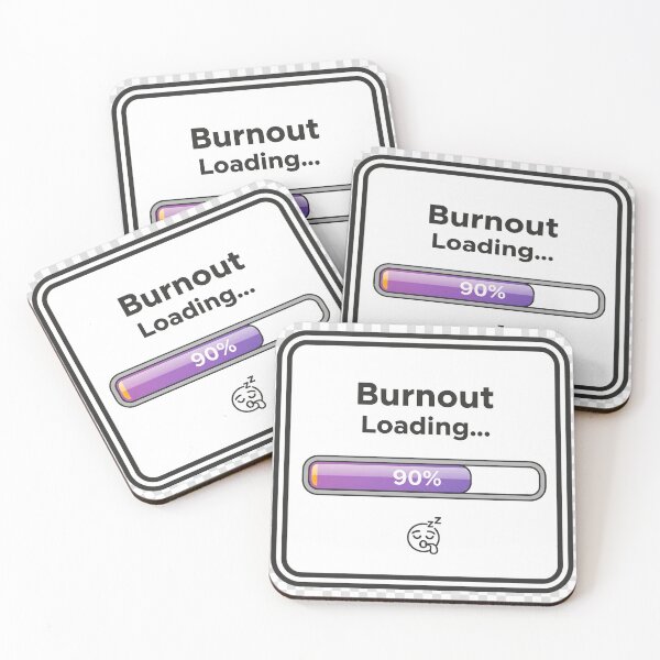 Item preview, Burnout Loading Sticker | Funny Mental Health & Work Life Balance designed and sold by Mojo Creations Studio.